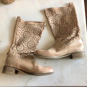 Rud by Rudsak star cut outs tall tan / taupe boots